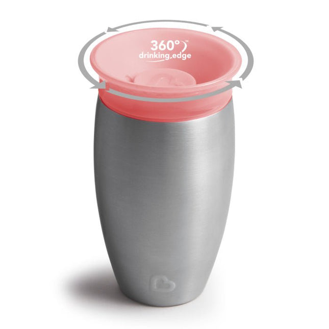 Munchkin Drinkbeker Miracle Sippy Cup Pink Roestvrij Staal koop je bij Babywinkel