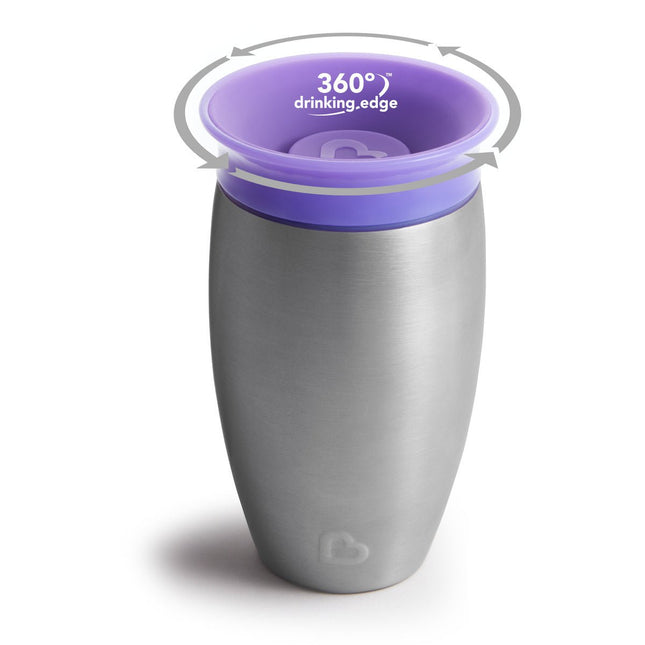 Munchkin Drinkbeker Miracle Sippy Cup Purple Roestvrij Staal koop je bij Babywinkel