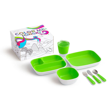 Munchkin Kinderservies Color Me Hungry Green koop je bij Babywinkel