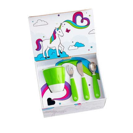 Munchkin Kinderservies Color Me Hungry Green koop je bij Babywinkel