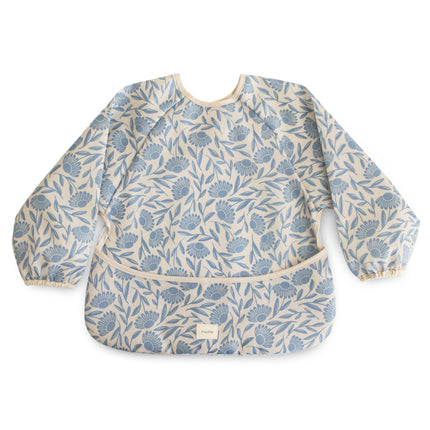 <tc>Mushie</tc> Bib blå blommor långa ärmar