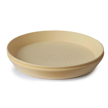Mushie Baby Bordje Rond Pale Daffodil 2st koop je bij Babywinkel