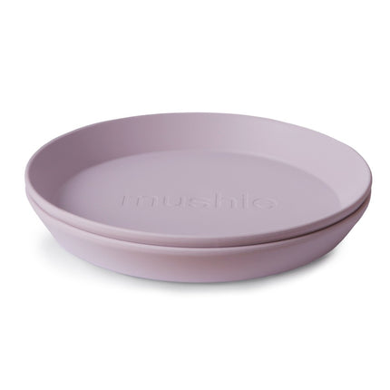 Mushie Baby Bordje Rond Soft Lilac 2st koop je bij Babywinkel
