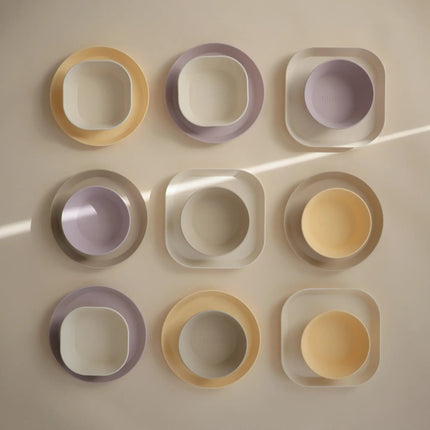 Mushie Baby Bordje Rond Soft Lilac 2st koop je bij Babywinkel