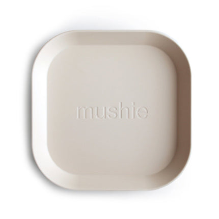 Mushie Baby Bordje Vierkant Ivory 2st koop je bij Babywinkel