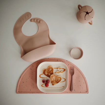 Mushie Baby Bordje Vierkant Ivory 2st koop je bij Babywinkel