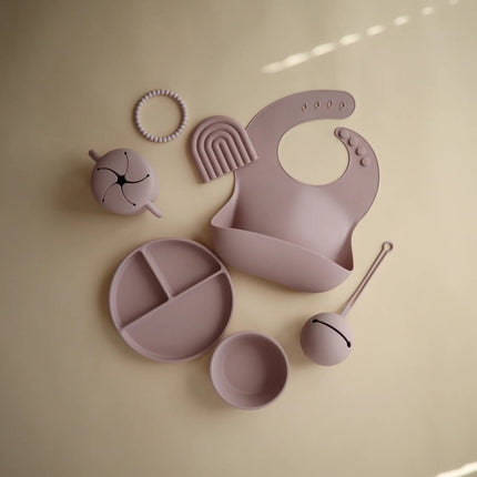 Mushie Baby Kom Siliconen Soft Lilac koop je bij Babywinkel