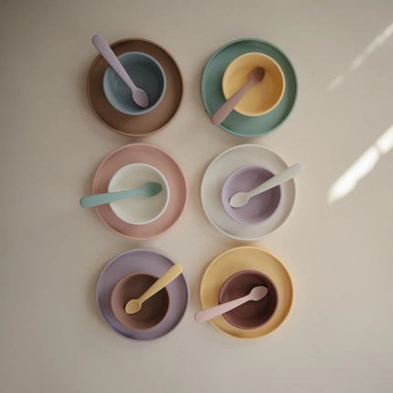 Mushie Baby Kom Siliconen Soft Lilac koop je bij Babywinkel
