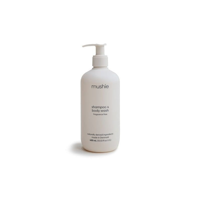 Mushie Baby Shampoo & Body Wash Fragance Free 400ml koop je bij Babywinkel