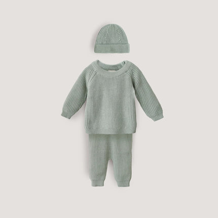 Mushie Babymutsje Chunky Knit Light Mint koop je bij Babywinkel