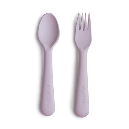 Mushie Bestekset Soft Lilac 2 - delig koop je bij Babywinkel
