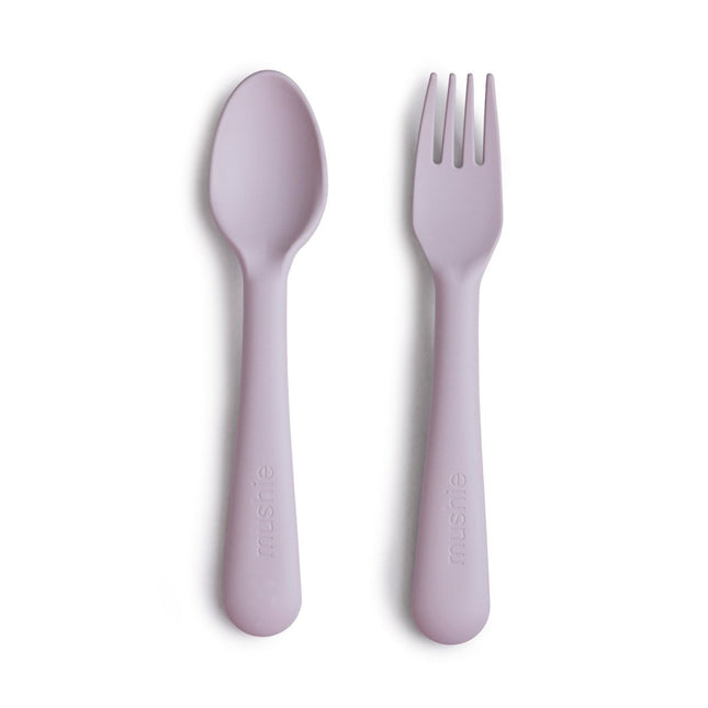 Mushie Bestekset Soft Lilac 2 - delig koop je bij Babywinkel
