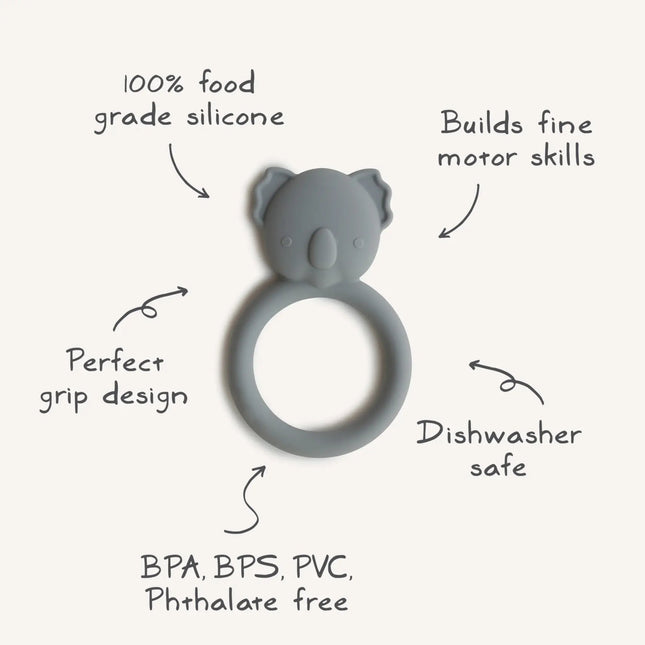 Mushie Bijtring Koala Grey koop je bij Babywinkel