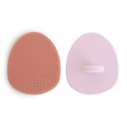 Mushie Babyborstel Cradle Cap Rose/Soft Lilac 2St koop je bij Babywinkel