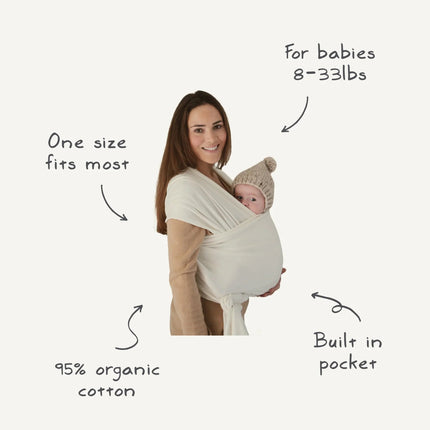 Mushie Draagdoek Mustard Melange koop je bij Babywinkel