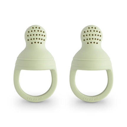 Mushie Fopspeen Fresh Food Feeder Sage Silicone 2St koop je bij Babywinkel