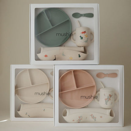 Mushie Giftbox Voedingsset - Bee koop je bij Babywinkel