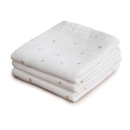 Mushie Hydrofiele Doek Crowns 3st koop je bij Babywinkel