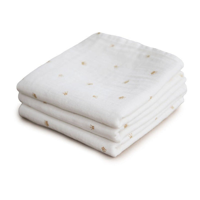 Mushie Hydrofiele Doek Crowns 3st koop je bij Babywinkel