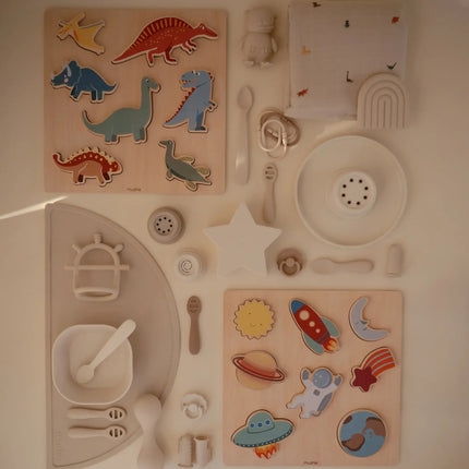 Mushie Hydrofiele Doek Dino XL koop je bij Babywinkel