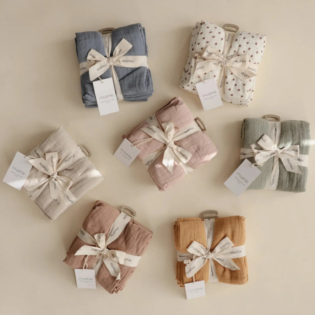 Mushie Hydrofiele Doek Fog 3st koop je bij Babywinkel