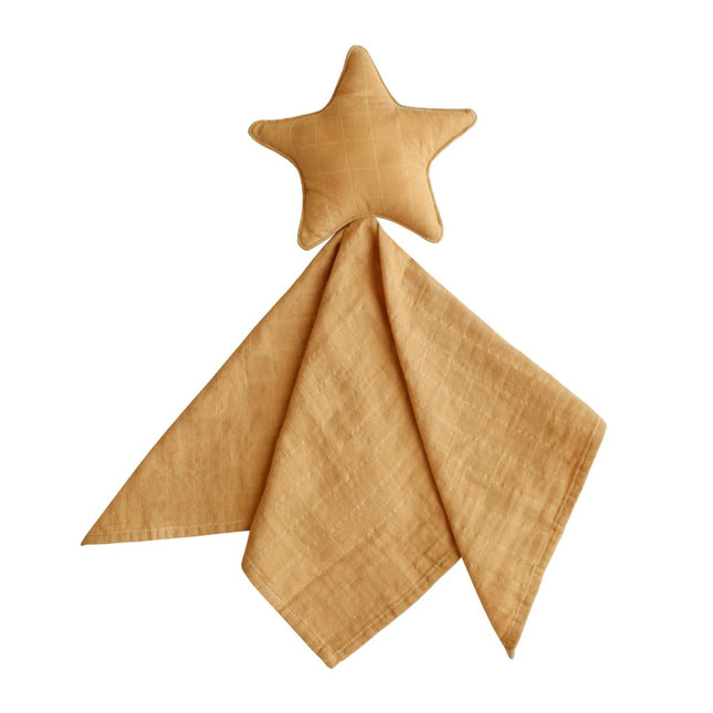 Mushie Knuffeldoekje Lovey Star Fall Yellow koop je bij Babywinkel