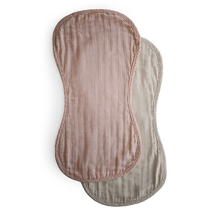 Mushie Monddoekje Set Blush/Fog 2st koop je bij Babywinkel