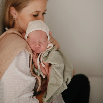 Mushie Monddoekje Set Natural/Fog 2st koop je bij Babywinkel
