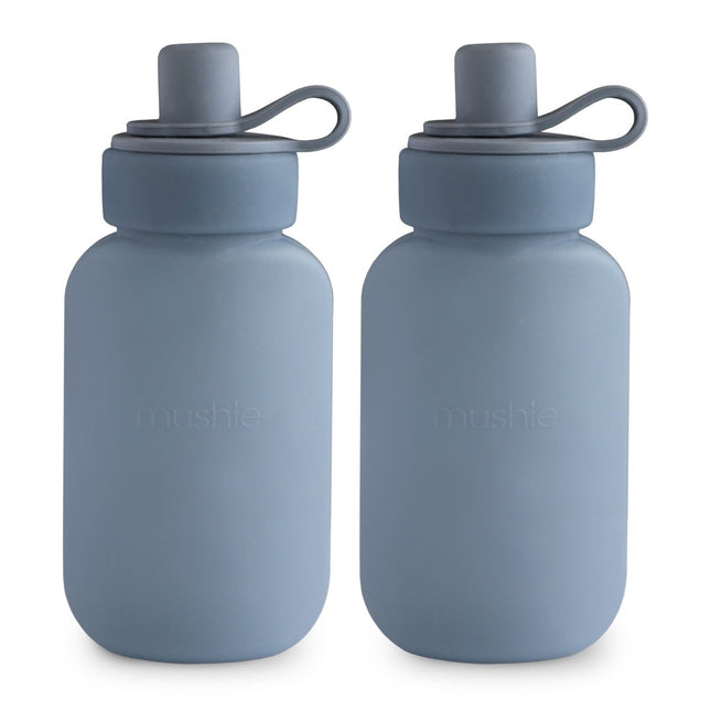 Mushie Drinkfles Silicone Puree Pouch Tradewinds 2 Pack koop je bij Babywinkel