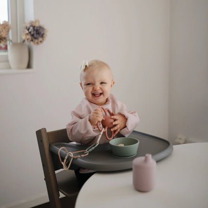Mushie Slabbetje Lange Mouwen Rainbows koop je bij Babywinkel