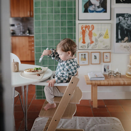 Mushie Slabbetje Lange Mouwen Roman Green koop je bij Babywinkel