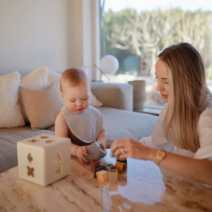 Mushie Slabbetje Tradewinds/ Baby Blue 2St koop je bij Babywinkel