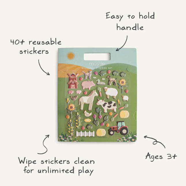 Mushie Stickerboek Farm koop je bij Babywinkel