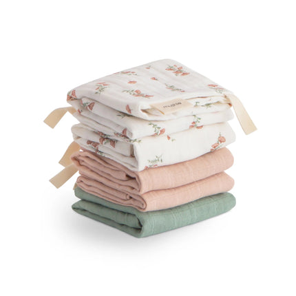 Mushie Washandje Pink Flowers 5St koop je bij Babywinkel