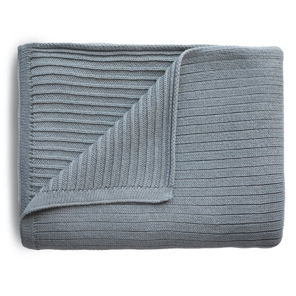 Mushie Wiegdeken Ribbed Smoke koop je bij Babywinkel