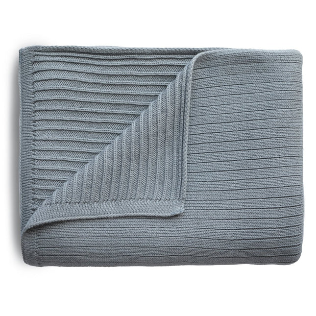 Mushie Wiegdeken Ribbed Smoke koop je bij Babywinkel