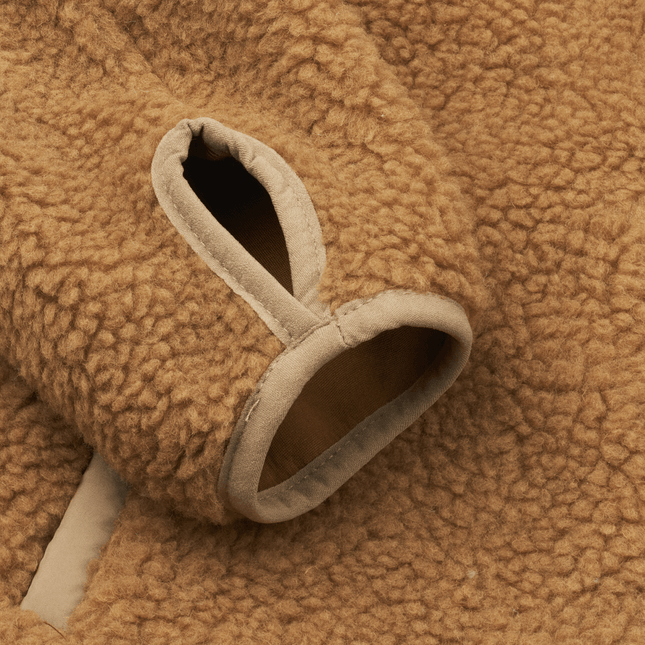 Nolan Pile Jacket Golden caramel oat mix koop je bij Babywinkel