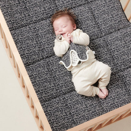 Noppies Fancy Dot jersey boxkleed omkeerbaar Forged Iron 75x95cm koop je bij Babywinkel