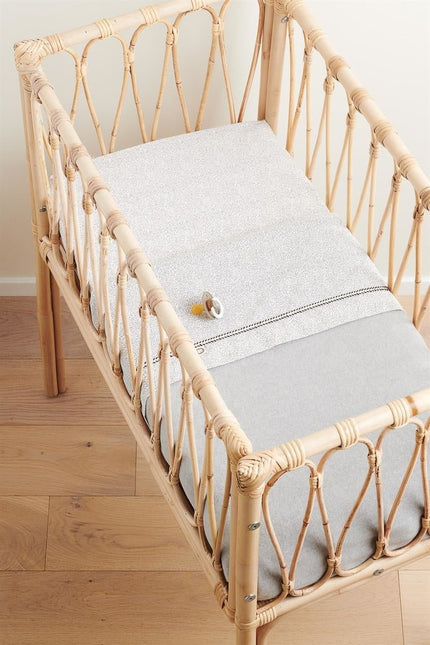 Noppies Wiegdeken Fleece Omkeerbaar Grey Melange koop je bij Babywinkel