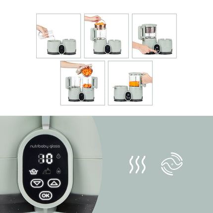 Babymoov Keukenmachine Nutribaby Glass Celadon Green koop je bij Babywinkel