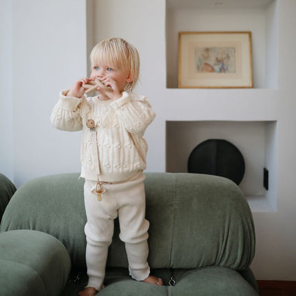 Mushie Speenkoord Blush / Cream Linen 2St koop je bij Babywinkel