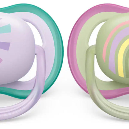 Philips Avent Fopspeen +0 Maanden Air Zon/Regenboog Girl koop je bij Babywinkel