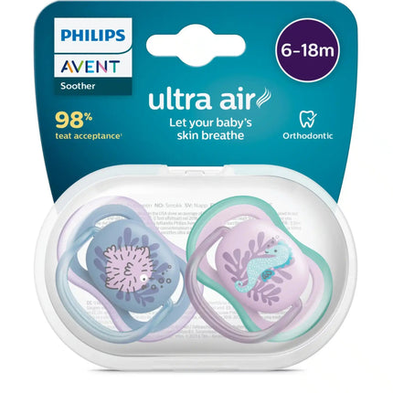 Philips Avent Fopspeen +6 Maanden Air Zeepaard/Vis koop je bij Babywinkel