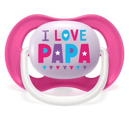 Philips Avent Speen Fopspeen Maat 2 I Love Papa koop je bij Babywinkel