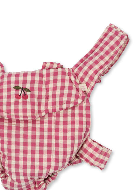 Poppendraagzak Bubble Gum Check koop je bij Babywinkel