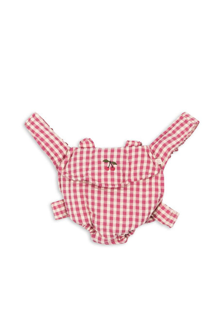 Poppendraagzak Bubble Gum Check koop je bij Babywinkel