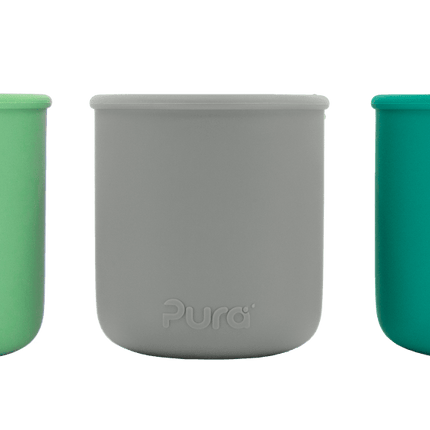 Pura Drinkbeker My - My™Siliconen Mint, Grijs En Moss 3St koop je bij Babywinkel