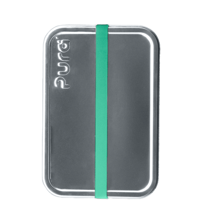 Pura Lunchbox Rvs Small + Silicone Band Moss koop je bij Babywinkel