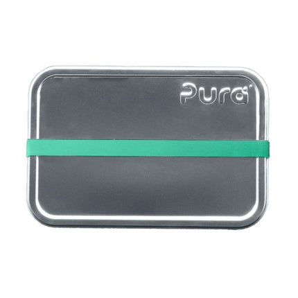 Pura Lunchbox Rvs Small + Silicone Band Moss koop je bij Babywinkel