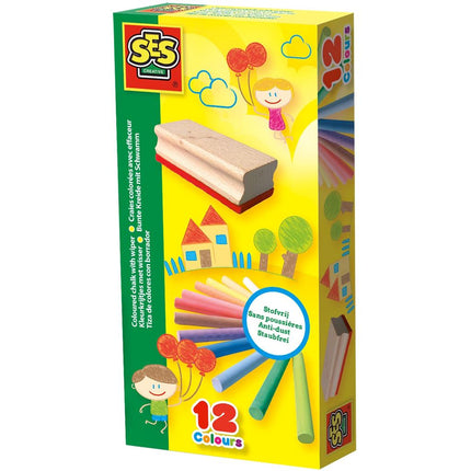 SES Creative Krijtjes Met Wisser 12St koop je bij Babywinkel